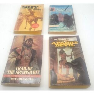 Western Vintage Pb Lot Apache Devil Burroughs Ballantine SHY Devils Claw Hawkins